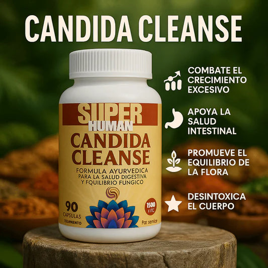 Cándida Cleanse - Fórmula Ayurvédica para la Salud Digestiva y Equilibrio Fúngico (90 Cápsulas)